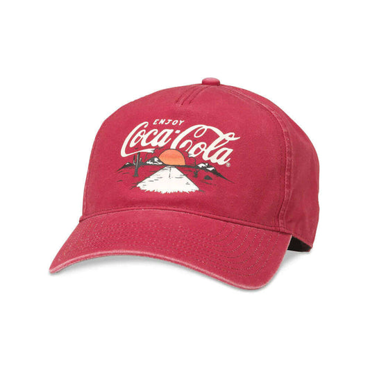 Coca-Cola Hats: Sunset Red Strapback Dad Hat | Official License