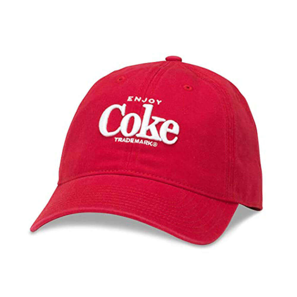 Coca-Cola Hats: Red Strapback Dad Hat | Enjoy Coke | Popular