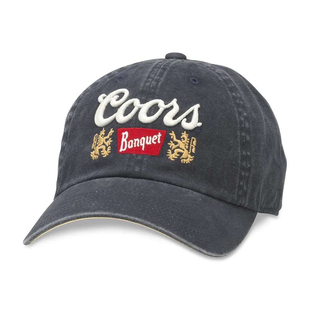 Coors Banquet Hats: Navy Strapback Dad Hat | Beer Headwear