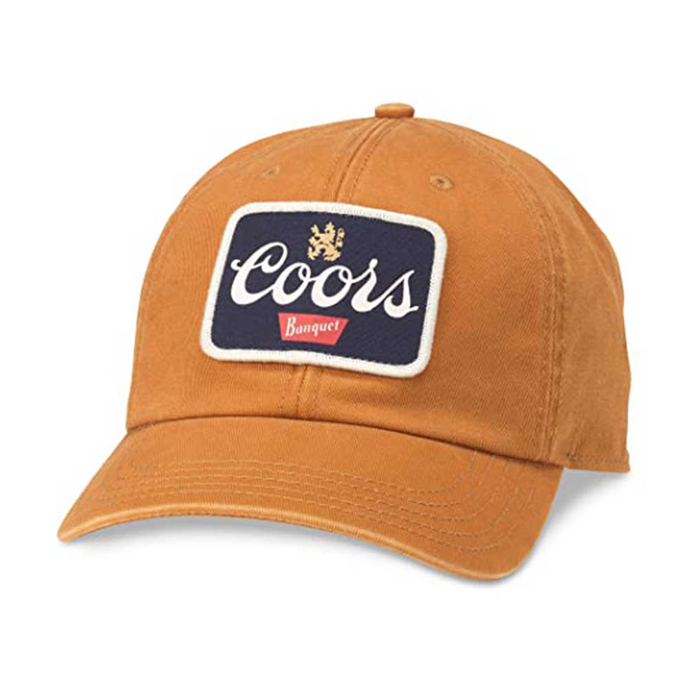 Coors Banquet Hat: Hazel Brown Strapback Dad Hat | Beer Headwear