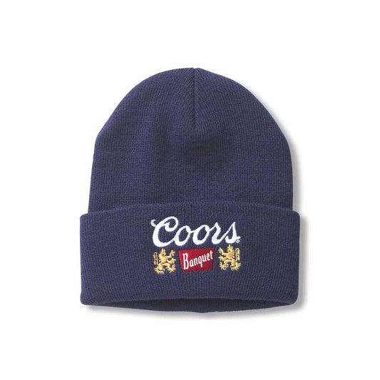 Coors Beanies: Navy Blue Cuffed Knit Beanie | Beer Brands