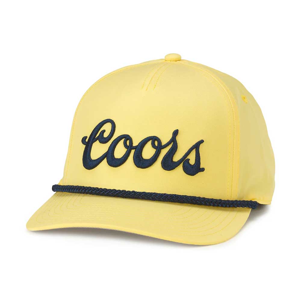 Coors Beer Hats: Yellow/Navy Snapback Rope Hat | Official License