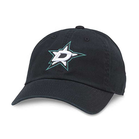 Dallas Stars Hats: Black Strapback Dad Hat | NHL Headwear