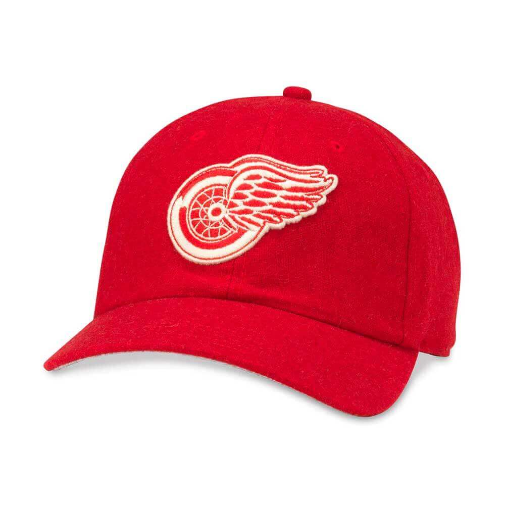 Detroit Red Wings Hat: Red Strapback Dad Hat - Official NHL License
