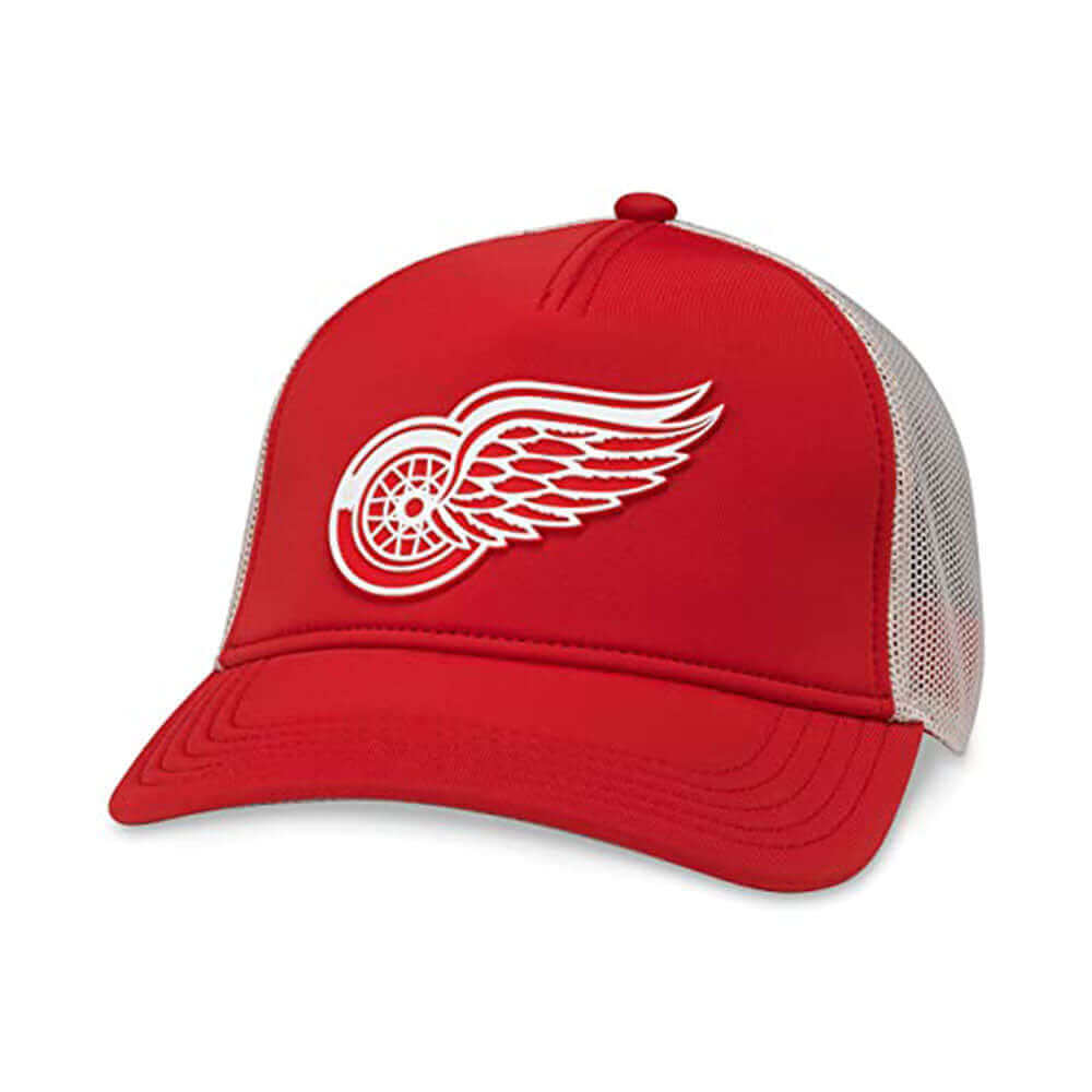 Detroit Red Wings Hats: Red/Ivory Snapback Trucker Hat | NHL