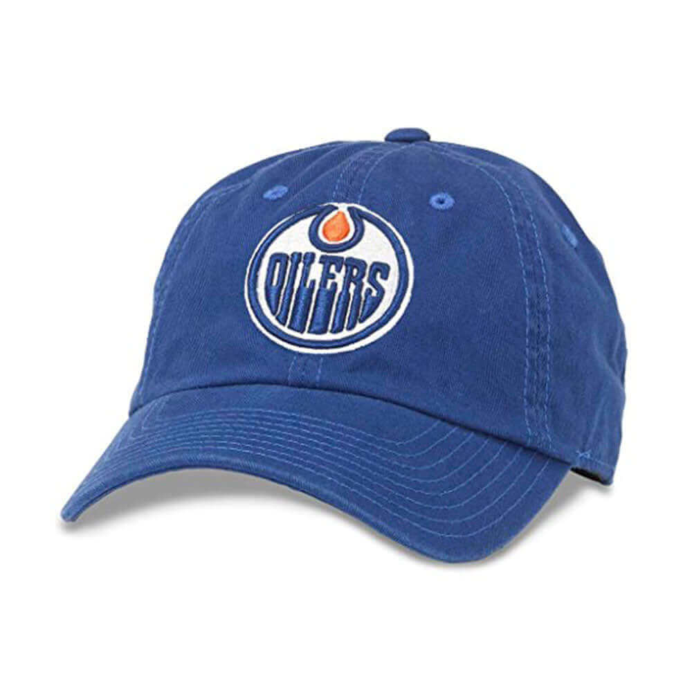 Edmonton Oilers Hat: Royal Blue Strapback Dad Hat | NHL