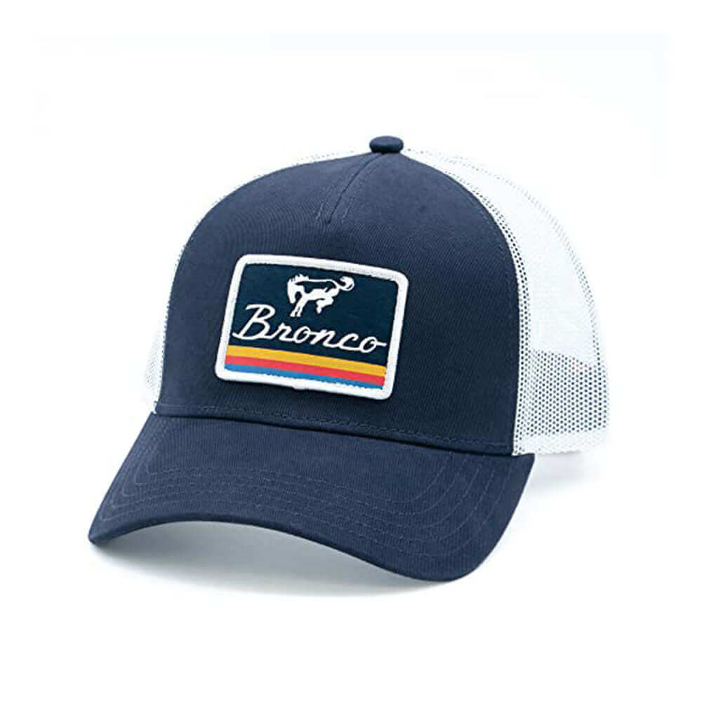 Ford Bronco Hats: Navy/Blue/White Snapback Trucker Hat | Vintage