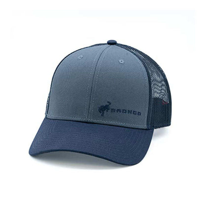 Ford Bronco Hat: Navy Steel Blue Snapback Trucker Hat