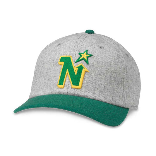 Minnesota North Stars Mitchell & Ness Retro Lock Up Snapback Hat - Green
