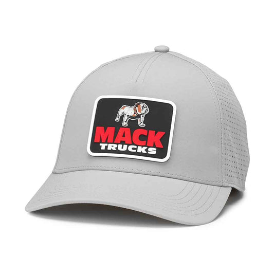Mack Trucks Hats: Grey Snapback Performance Hat | PVC Patch