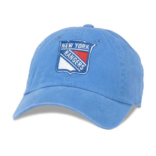 New York Rangers Hats: Faded Blue Snapback Dad Hat | NHL