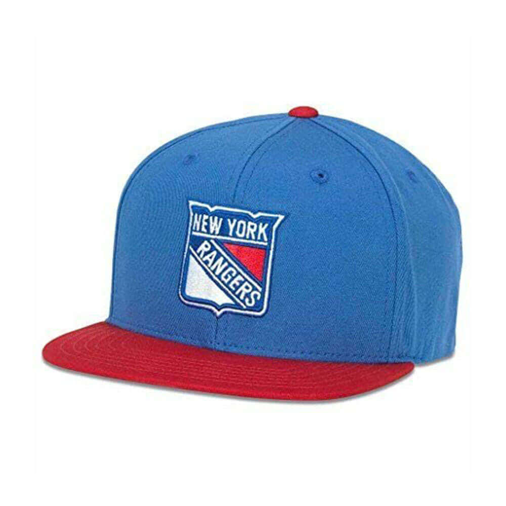 New York Rangers Hats: Royal Blue/Red Flat Bill Snapback Hat | NHL