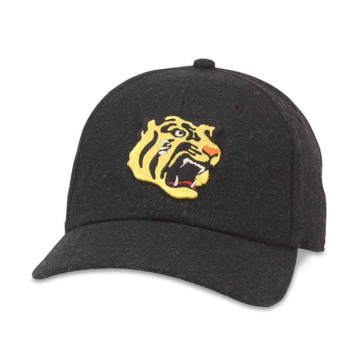 Hanshin Tigers Hats: Black Strapback Dad Hat | Nippon League