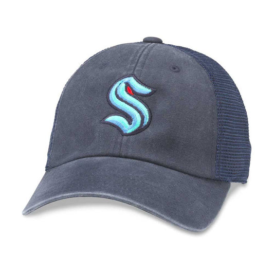 Seattle Kraken Hat: Navy Strapback Mesh Hats | NHL Teams