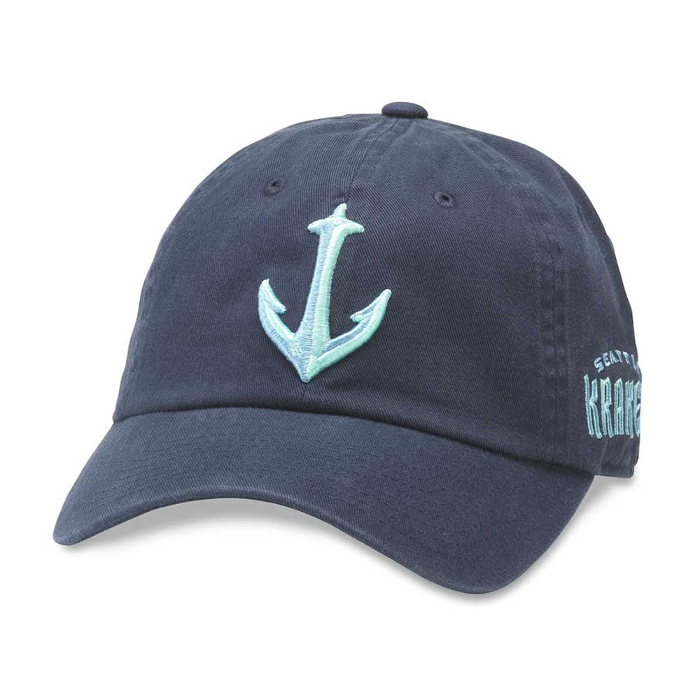 Seattle Kraken Hat: Navy Strapback Dad Hats | NHL Teams